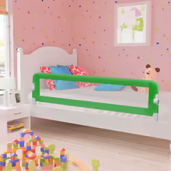 vidaXL Toddler Safety Bed Rail Green 180x42cm Polyester Kids Nursery Rail