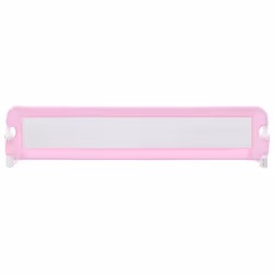 vidaXL Toddler Safety Bed Rail Pink 180x42cm Polyester Kids Nursery Rails