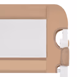 vidaXL Toddler Safety Bed Rail Taupe 120x42cm Polyester Kids Nursery Rails