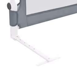 vidaXL Toddler Safety Bed Rail Grey 120x42cm Polyester Kids Nursery Rails - Additional view 4