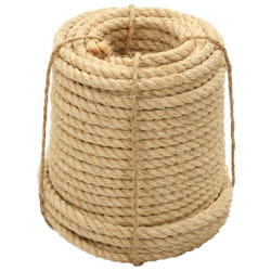 vidaXL Rope 100% Sisal 12mm 100m Twisted Twine Braided Rope Cat Scratching