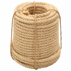 vidaXL Rope 100% Sisal 20mm 50m Twisted Twine Braided Rope Cat Scratching