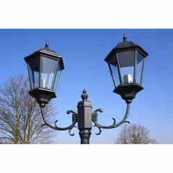 vidaXL Brighton Garden Light Post 2-arms 230cm Dark Green/Black Outdoor Lamp - Additional view 6