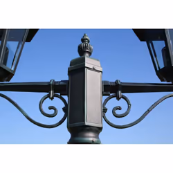 vidaXL Preston Garden Light Post 2-arms 215cm Dark Green Outdoor Standing Lamp