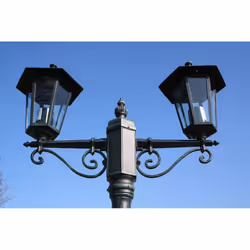 vidaXL Preston Garden Light Post 2-arms 215cm Dark Green Outdoor Standing Lamp - Additional view 6