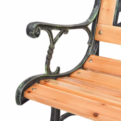 vidaXL Garden Bench 122cm Wood Diamond-Patterned Backrest Outdoor Park Seat