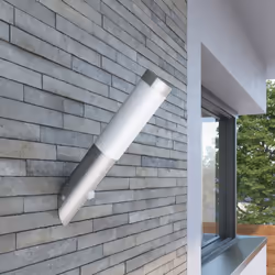 vidaXL RVS Garden Wall Lamp with Motion Detector E27 Waterproof Outdoor Light