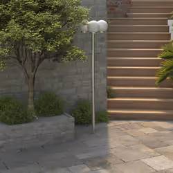 vidaXL Garden Lamp Post 3 Lamps Outdoor Terrance Standing Lighting Fixture - Additional view 7