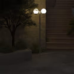 vidaXL Garden Lamp Post 2 Lamps Outdoor Terrance Standing Lighting Fixture - Additional view 10