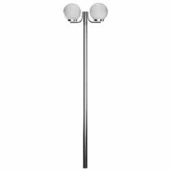 vidaXL Garden Lamp Post 2 Lamps Outdoor Terrance Standing Lighting Fixture