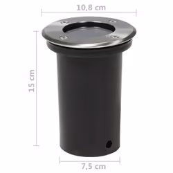 vidaXL 3x Outdoor Ground Lights Round Garden Pathway Recessed Built-in Lamp - Additional view 7