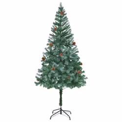 vidaXL Artificial Christmas Tree with Pinecones 180cm Holiday Xmas Decoration