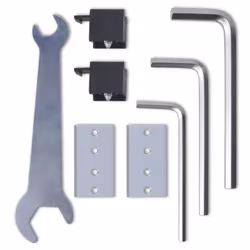 vidaXL Sliding Door Aluminium and Glass Track System Gate Home Room Furniture