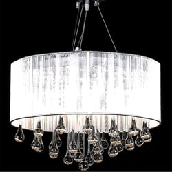 vidaXL Chandelier with 85 Crystals White Chandelier Lamp Pendant Lighting