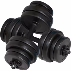 vidaXL Dumbbells 2x15kg Strength Training Free Weights Gym Fitness Equipment