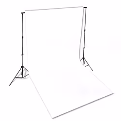 vidaXL Backdrop Cotton without Stand White Studio Photography Screen Background