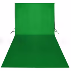 vidaXL Backdrop Cotton Green 600x300cm Chroma Key Studio Photography Screen