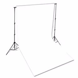 vidaXL Backdrop Cotton without Stand White Studio Background System Stand