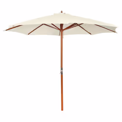 vidaXL Garden Parasol Sunshade Outdoor Umbrella Canopy Sun Shelter Sand White