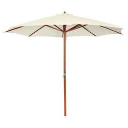 vidaXL Garden Parasol Sunshade Outdoor Umbrella Canopy Sun Shelter Sand White