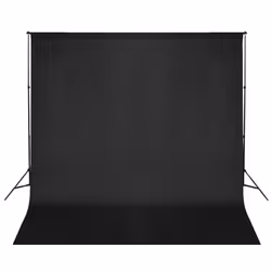 vidaXL Photo Backdrop Support System 600x300cm Black Photography Background