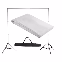 vidaXL Backdrop Support System 300x300cm White Photography Studio Background