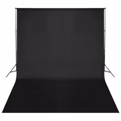 vidaXL Backdrop Support System 500x300cm Black Photography Studio Background