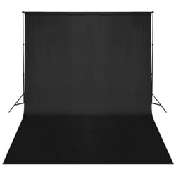 vidaXL Backdrop Support System 500x300cm Black Photography Studio Background