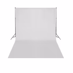 vidaXL Telescopic Background Support System + White Backdrop 3x5m Backdrop