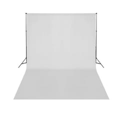 vidaXL Telescopic Background Support System + White Backdrop 3x5m Backdrop