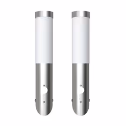vidaXL 2x Wall Cylindrical Lamp with Motion Sensor Outdoor Lighting Fixture