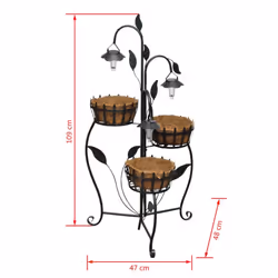PLANTER PLANTING RACK BASKET PLATES SOLAR LED - Additional view 5