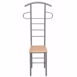 vidaXL 2x Gentleman's Valet Chair Clothes Stand Bedroom Coat Hanger Rack Seat