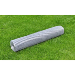 vidaXL Mesh Fence Galvanised Steel Square 1x25m Silver Garden Fence Enclosure