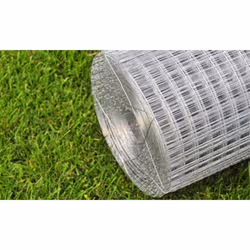 vidaXL Mesh Fence Galvanised Steel Square 1x25m Silver Garden Fence Enclosure