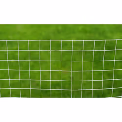 vidaXL Mesh Fence Galvanised Steel Square 1x25m Silver Garden Fence Enclosure