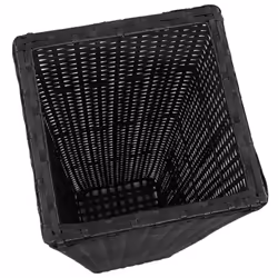 vidaXL 3x Garden Raised Beds Poly Rattan Black Lawn Planters Plant Flower Pots - Additional view 4
