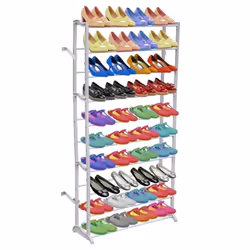 vidaXL 10 Tier Shoe Rack Shelf 40 Pairs Light Weight Portable Organizer Stand