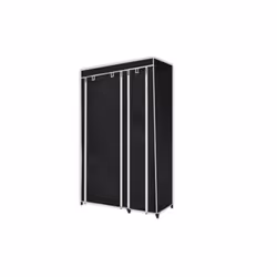 vidaXL Folding Wardrobe Black 110x45x175cm Cloth Shoe Storage Rack Organiser