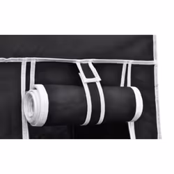 vidaXL Folding Wardrobe Black 110x45x175cm Cloth Shoe Storage Rack Organiser