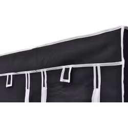vidaXL Folding Wardrobe Black 110x45x175cm Cloth Shoe Storage Rack Organiser - Additional view 4