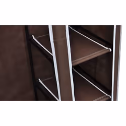 vidaXL Wardrobe Brown Fabric 110x45x175cm Cloth Shoe Storage Rack Organiser - Additional view 5