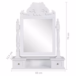 vidaXL Vanity Makeup Table with Rectangular Swing Mirror MDF Dressing Desk - Additional view 10