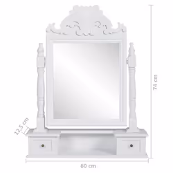 vidaXL Vanity Makeup Table with Rectangular Swing Mirror MDF Dressing Desk - Additional view 5