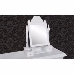 vidaXL Vanity Makeup Table with Rectangular Swing Mirror MDF Dressing Desk - Additional view 6