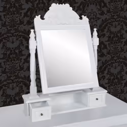 vidaXL Vanity Makeup Table with Rectangular Swing Mirror MDF Dressing Desk - Additional view 7