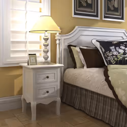 VidaXL 60637 nightstand/bedside table White