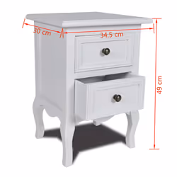 VidaXL 60637 nightstand/bedside table White - Additional view 6