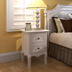 VidaXL 60638 nightstand/bedside table White - Additional view 2