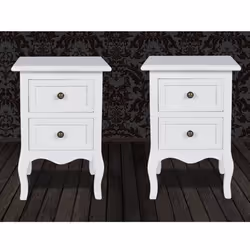 VidaXL 60638 nightstand/bedside table White - Additional view 3